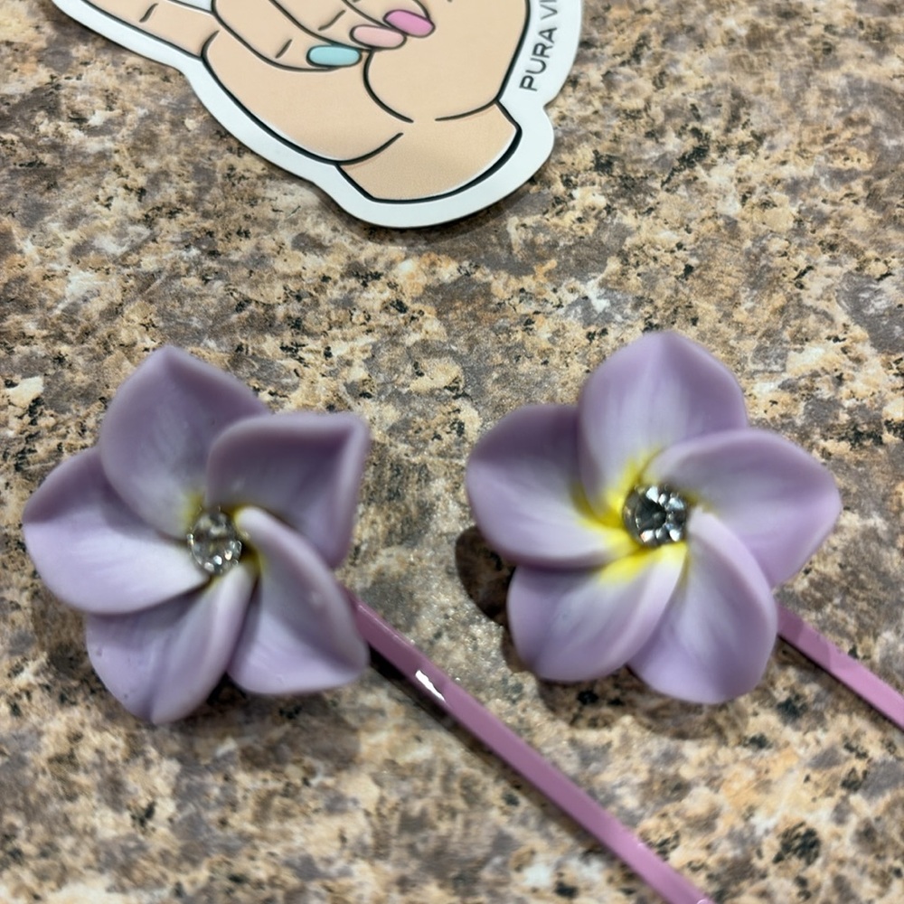 Hawaiian Flowers Hair Accessories Set - Picture 9 of 14
